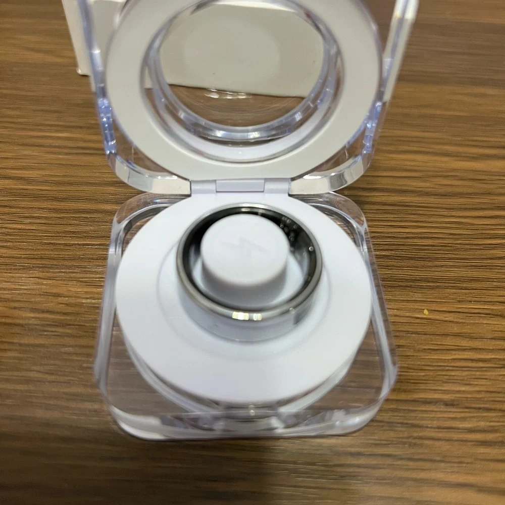 Smart Wearable Ring with LED Display - Silver